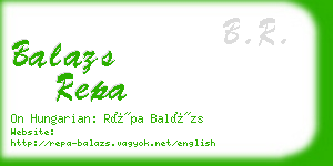 balazs repa business card